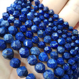 Faceted Lapis Lazuli Round Stone Beads for Jewelry Making DIY 6/8/10mm