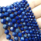Faceted Lapis Lazuli Round Stone Beads for Jewelry Making DIY 6/8/10mm
