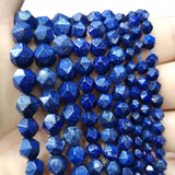 Faceted Lapis Lazuli Round Stone Beads for Jewelry Making DIY 6/8/10mm