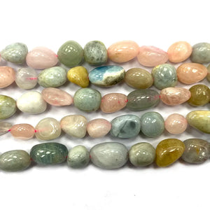 Morganite Irregular Stone Beads 8-10mm 15''