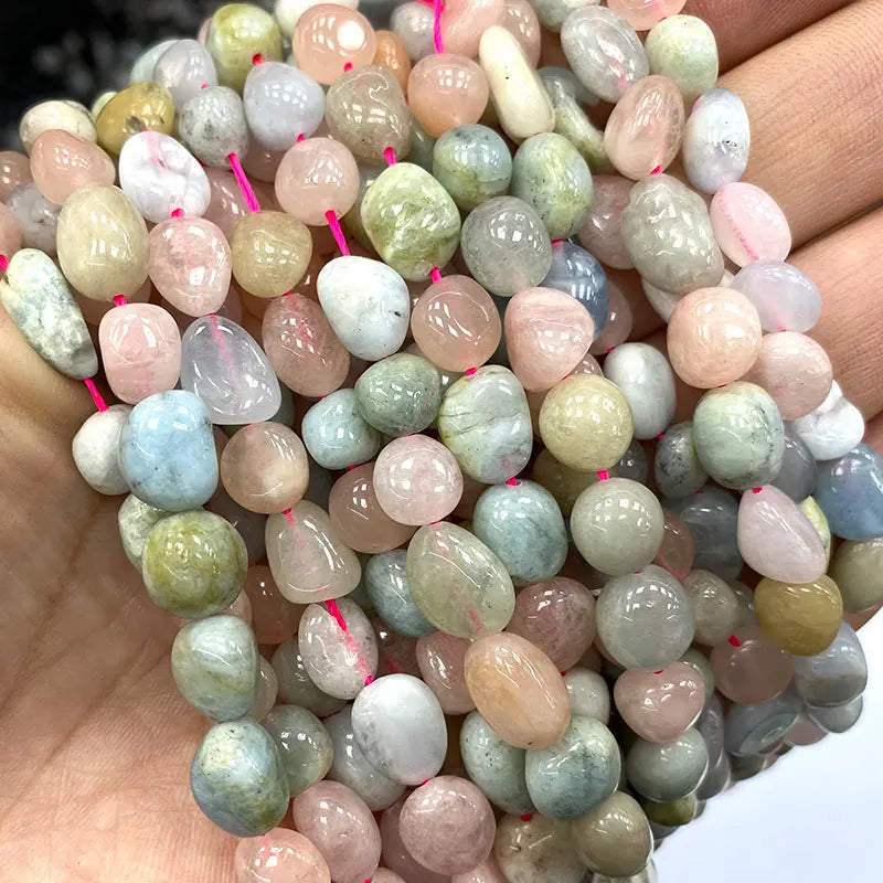 Morganite Irregular Stone Beads 8-10mm 15''