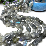 Labradorite Smooth Irregular Stone Spacer Beads for Jewelry Making