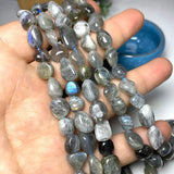 Labradorite Smooth Irregular Stone Spacer Beads for Jewelry Making