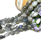 Labradorite Smooth Irregular Stone Spacer Beads for Jewelry Making