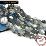 Labradorite Smooth Irregular Stone Spacer Beads for Jewelry Making