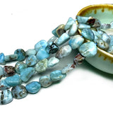 Natural Larimar Stone Chips Beads for Jewelry Making