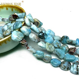 Natural Larimar Stone Chips Beads for Jewelry Making