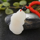 Natural Hetian Jade 24K Yellow Pixiu Pendant 29x17mm