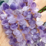 Raw Amethyst Cluster Gemstone Beads for Jewelry Making