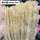 4mm Faceted Square Lapis Tourmaline Aquamarine Amethyst Citrine Ruby Beads