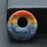 7 Chakras Round Crystal Amulet Pendant for Jewelry Making