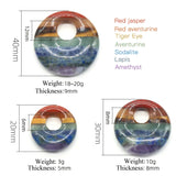 7 Chakras Round Crystal Amulet Pendant for Jewelry Making