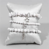 Natural Stone Bracelet Women Multilayer Beads Bracelet Pendant Amethyst Healing