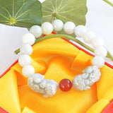 Natural Stone Double PiXiu Bracelet 10mm Lucky Men Women Jewelry