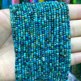 Chrysocolla Turquoise Square Gemstone Beads 2.5-3MM 15''