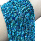 Chrysocolla Turquoise Square Gemstone Beads 2.5-3MM 15''