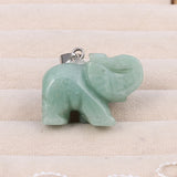 Stone Elephant Pendants Indian Agate Opal Crystal for Jewelry Making Diy Women