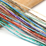 Stone Cylinder Tube Beads Lapis Turquoises Jaspers 3x4mm