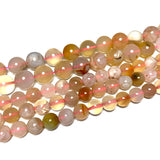 Pink Sakura Agate Round Gemstone Beads 6/8/10MM 1strand 15''