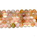 Pink Sakura Agate Round Gemstone Beads 6/8/10MM 1strand 15''
