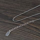 925 Silver Round Beads Necklace for Women Jewelry 1.5mm Thickness