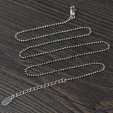 925 Silver Round Beads Necklace for Women Jewelry 1.5mm Thickness