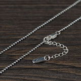 925 Silver Round Beads Necklace for Women Jewelry 1.5mm Thickness