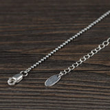 925 Silver Round Beads Necklace for Women Jewelry 1.5mm Thickness