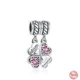 925 Silver Love Pendant Bead for Bracelet DIY Jewelry Gift
