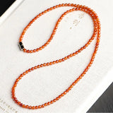 Orange Red Garnet Natural Stone Bracelet for Women Beauty Health