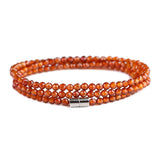 Orange Red Garnet Natural Stone Bracelet for Women Beauty Health