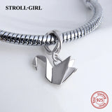 Origami Paper Crane Pendants 925 Sterling Silver Jewelry