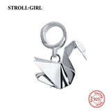 Origami Paper Crane Pendants 925 Sterling Silver Jewelry
