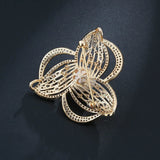 14K Solid Bohemia Diamond Brooch Flower Engagement Brooches