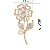 S925 Silver Wedding Flower Brooch Diamond Noble Brooches