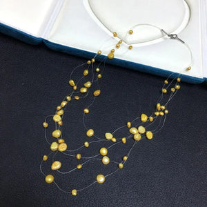 5-Row Freshwater Pearl Necklace for Women