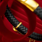 18K Leather Rope Bracelet for Men