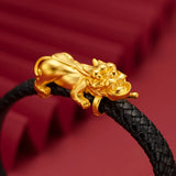 18K Leather Rope Bracelet for Men
