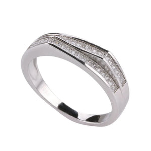 925 Silver Diamond Wedding Fine Jewelry Ring for Women