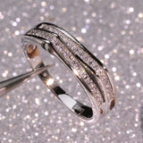 925 Silver Diamond Wedding Fine Jewelry Ring for Women