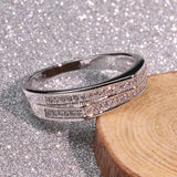 925 Silver Diamond Wedding Fine Jewelry Ring for Women