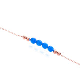 Rose Plated 925 Silver Bracelet with Agate
