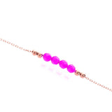Rose Plated 925 Silver Bracelet with Pink AMETH?ST