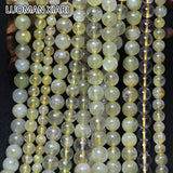 Natural Quartz Rutilated Stone Beads 6/8mm Strand 15''