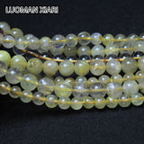 Natural Quartz Rutilated Stone Beads 6/8mm Strand 15''