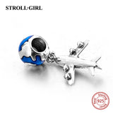 Fine Silver Charms 925 Earth Plane DIY Beads Fit European Charm Bracelet