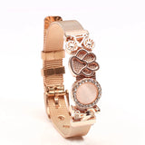 Stainless Steel Mesh Watch Bracelet - Bear Paws Bicycle Cryst
