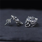 Sterling Silver Dragon's Son Stud Earrings 10.5x13.2mm