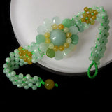 Natural Stone Bracelet Hand Weave Sun Flower Single Lap Jewelry