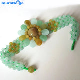Natural Stone Bracelet Hand Weave Sun Flower Single Lap Jewelry